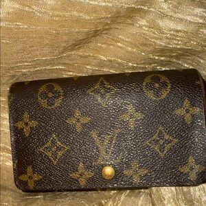 Louis Vuitton Black and Gold Monogram Wallet